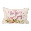 Outlet 🧨 Glitzhome® 18" Faux Burlap Happy 👩 Mother's Day Floral Pillow 🔥 -Glitzhome Sales D582855S 1