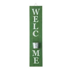 Glitzhome Sales 22 Best Sale 🧨 Glitzhome® 3.5ft. Welcome Porch Sign with Metal Planter 😍