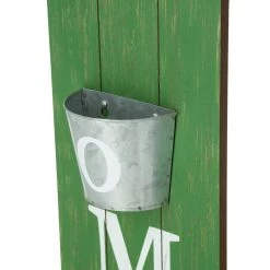 Best Sale 🧨 Glitzhome® 3.5ft. Welcome Porch Sign with Metal Planter 😍 -Glitzhome Sales D583515S 7