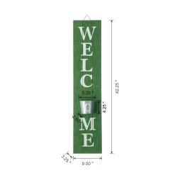 Best Sale 🧨 Glitzhome® 3.5ft. Welcome Porch Sign with Metal Planter 😍 -Glitzhome Sales D583515S 8
