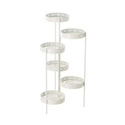 Discount ⌛ Glitzhome® Foldable Multi-Tiered Round Metal Planter Stand ✔️