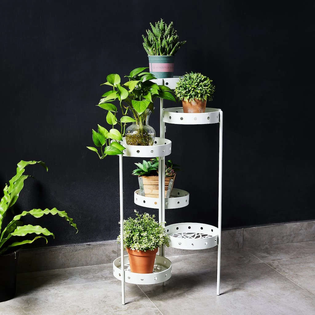 Discount ⌛ Glitzhome® Foldable Multi-Tiered Round Metal Planter Stand ✔️ 5 Discount ⌛ Glitzhome® Foldable Multi-Tiered Round Metal Planter Stand ✔️ - Image 3