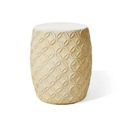 Deals 🔔 Glitzhome® 18" Multi-Functional Antique Cream Grid Garden Stool ⌛