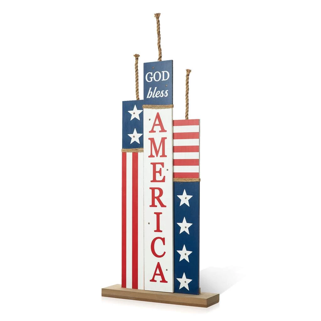 Brand new π Glitzhome® 36.25" Lighted Wood Patriotic Firecracker Porch Décor β 7 Brand new π Glitzhome® 36.25" Lighted Wood Patriotic Firecracker Porch Décor β - Image 5
