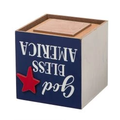 New 💯 Glitzhome® 24.5" Reversible Easter & July 4th Wood Porch Décor 🧨 -Glitzhome Sales D583550S 8