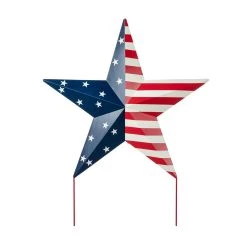 Outlet ⭐ Glitzhome® 30.75" Metal Patriotic Yard Stake Décor 🧨