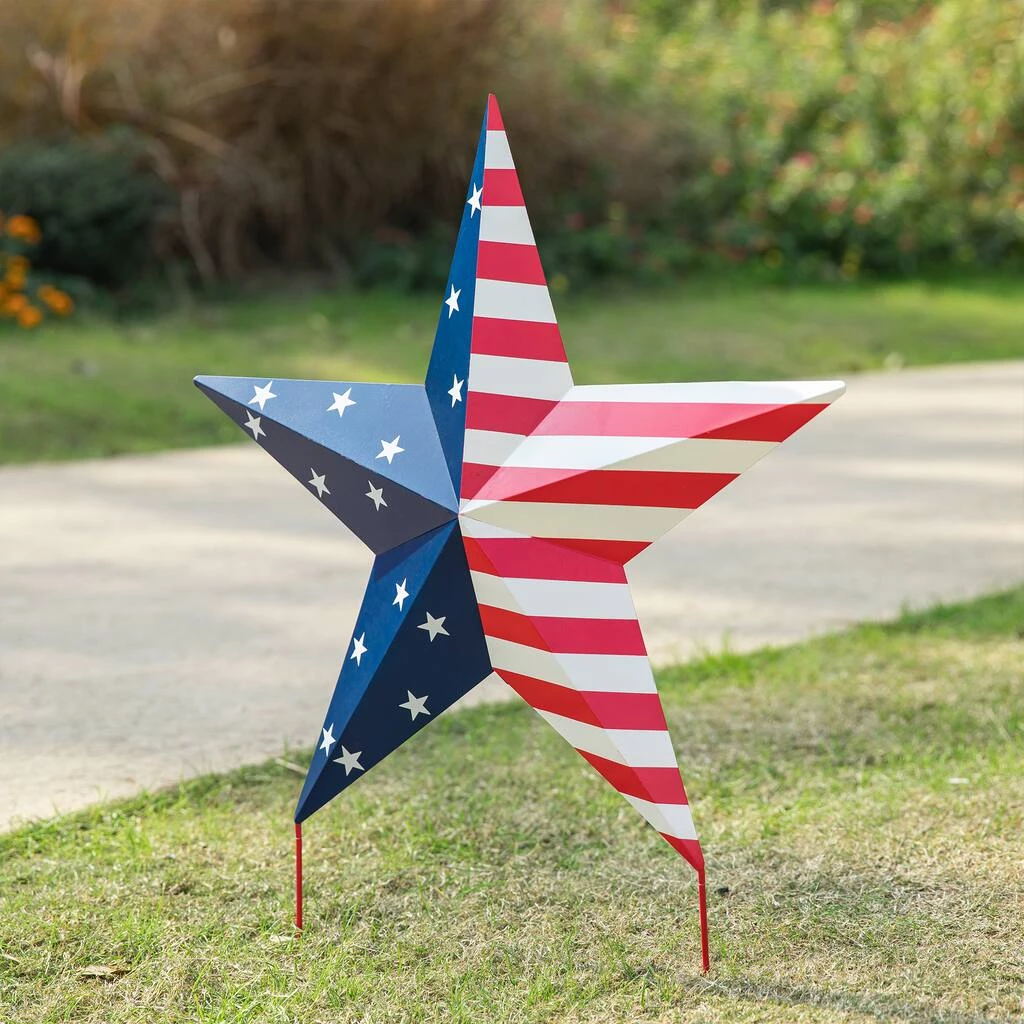 Outlet ⭐ Glitzhome® 30.75" Metal Patriotic Yard Stake Décor 🧨 6 Outlet ⭐ Glitzhome® 30.75" Metal Patriotic Yard Stake Décor 🧨 - Image 4