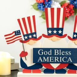 Best reviews of ✔️ Glitzhome® 15.5" Patriotic Gnome Family Table Sign 🤩 -Glitzhome Sales D583557S 3