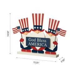 Best reviews of ✔️ Glitzhome® 15.5" Patriotic Gnome Family Table Sign 🤩 -Glitzhome Sales D583557S 7