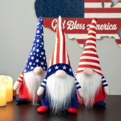 Deals 😍 Glitzhome® Americana Gnomes Table Décor, 3ct. 🧨 -Glitzhome Sales D583562S 3