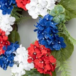 Cheap π Glitzhome® 22" Red, White & Blue Hydrangea Wreath π 15 Cheap π Glitzhome® 22" Red, White & Blue Hydrangea Wreath π -Glitzhome Sales D583565S 6