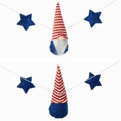 Cheap 🧨 Glitzhome® 6ft. Patriotic Fabric Gnome Garland 🛒 -Glitzhome Sales D583567S 6