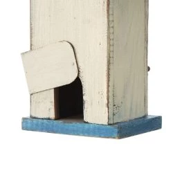 Discount 🧨 Glitzhome® 13.75" White Distressed Flower Birdhouse 🧨 -Glitzhome Sales D583629S 7