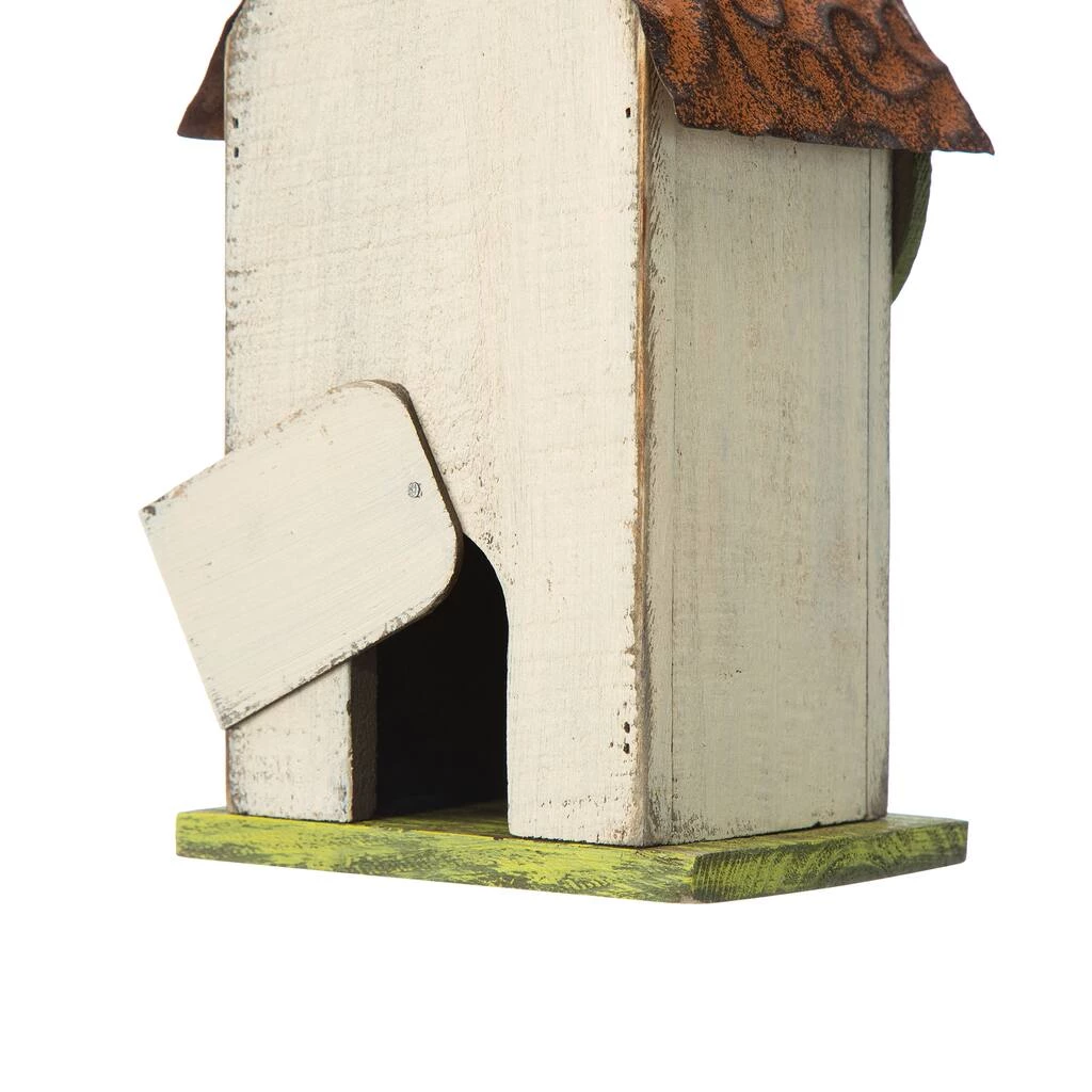 Coupon π₯ Glitzhome® 9.75" White Distressed Bird & Tree Birdhouse π 8 Coupon π₯ Glitzhome® 9.75" White Distressed Bird & Tree Birdhouse π - Image 6