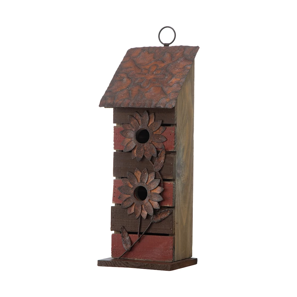 Best Sale β Glitzhome® 14.5" Brown & Red Pallet Distressed Birdhouse π― 3 Best Sale β Glitzhome® 14.5" Brown & Red Pallet Distressed Birdhouse π―