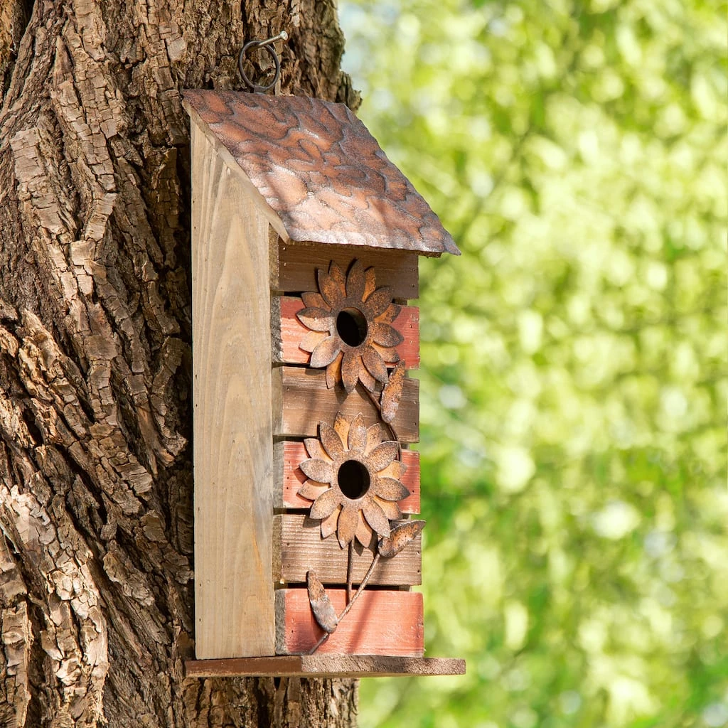 Best Sale β Glitzhome® 14.5" Brown & Red Pallet Distressed Birdhouse π― 4 Best Sale β Glitzhome® 14.5" Brown & Red Pallet Distressed Birdhouse π― - Image 2
