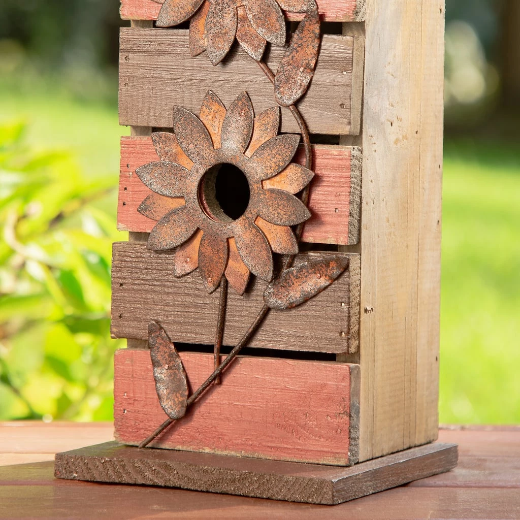 Best Sale β Glitzhome® 14.5" Brown & Red Pallet Distressed Birdhouse π― 6 Best Sale β Glitzhome® 14.5" Brown & Red Pallet Distressed Birdhouse π― - Image 4