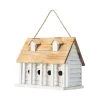 Flash Sale ⭐ Glitzhome® 14.25" Retro White Distressed Cottage Birdhouse ❤️ -Glitzhome Sales D583638S 1