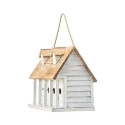 Flash Sale ⭐ Glitzhome® 14.25" Retro White Distressed Cottage Birdhouse ❤️ -Glitzhome Sales D583638S 6
