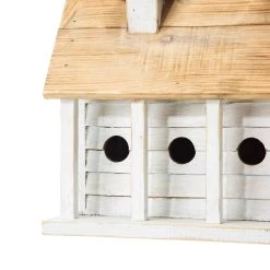 Flash Sale ⭐ Glitzhome® 14.25" Retro White Distressed Cottage Birdhouse ❤️ -Glitzhome Sales D583638S 7
