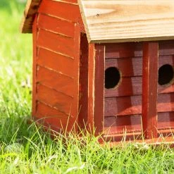 Discount 🔔 Glitzhome® 14.25" Retro Red Distressed Cottage Birdhouse 🔔 -Glitzhome Sales D583640S 5