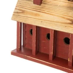 Discount 🔔 Glitzhome® 14.25" Retro Red Distressed Cottage Birdhouse 🔔 -Glitzhome Sales D583640S 6