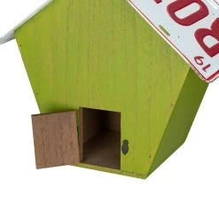 New π Glitzhome® 10.75" Green Wood & License Plate Roof Birdhouse π 14 New π Glitzhome® 10.75" Green Wood & License Plate Roof Birdhouse π -Glitzhome Sales D583642S 7