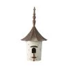 Buy 🎁 Glitzhome® 30" White Pagoda Metal Birdhouse 🔥