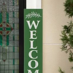 Promo ⭐ Glitzhome® 5ft. Oversized Green Welcome to the Garden Porch Sign 😍 -Glitzhome Sales D583645S 5