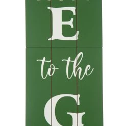 Promo ⭐ Glitzhome® 5ft. Oversized Green Welcome to the Garden Porch Sign 😍 -Glitzhome Sales D583645S 7