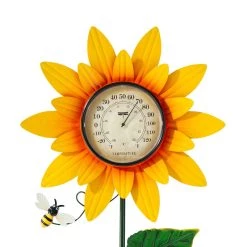 Flash Sale 🔥 Glitzhome® 4ft. Metal Sunflower Yard Stake ❤️ -Glitzhome Sales D584333S 4