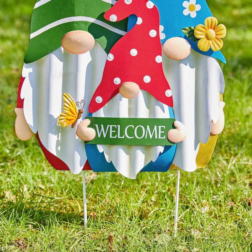 New π₯ Glitzhome® 30" Metal Gnome Family Yard Stake 𧨠7 New π₯ Glitzhome® 30" Metal Gnome Family Yard Stake 𧨠- Image 5