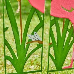 Cheapest 🥰 Glitzhome® 37.75" Metal Flamingo Silhouette Yard Stake Set 😍 -Glitzhome Sales D584336S 5