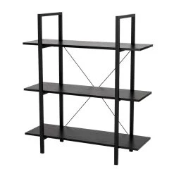 Best Pirce 😍 Glitzhome® 41.5" Black Modern Industry 3-Tier Bookcase 🧨
