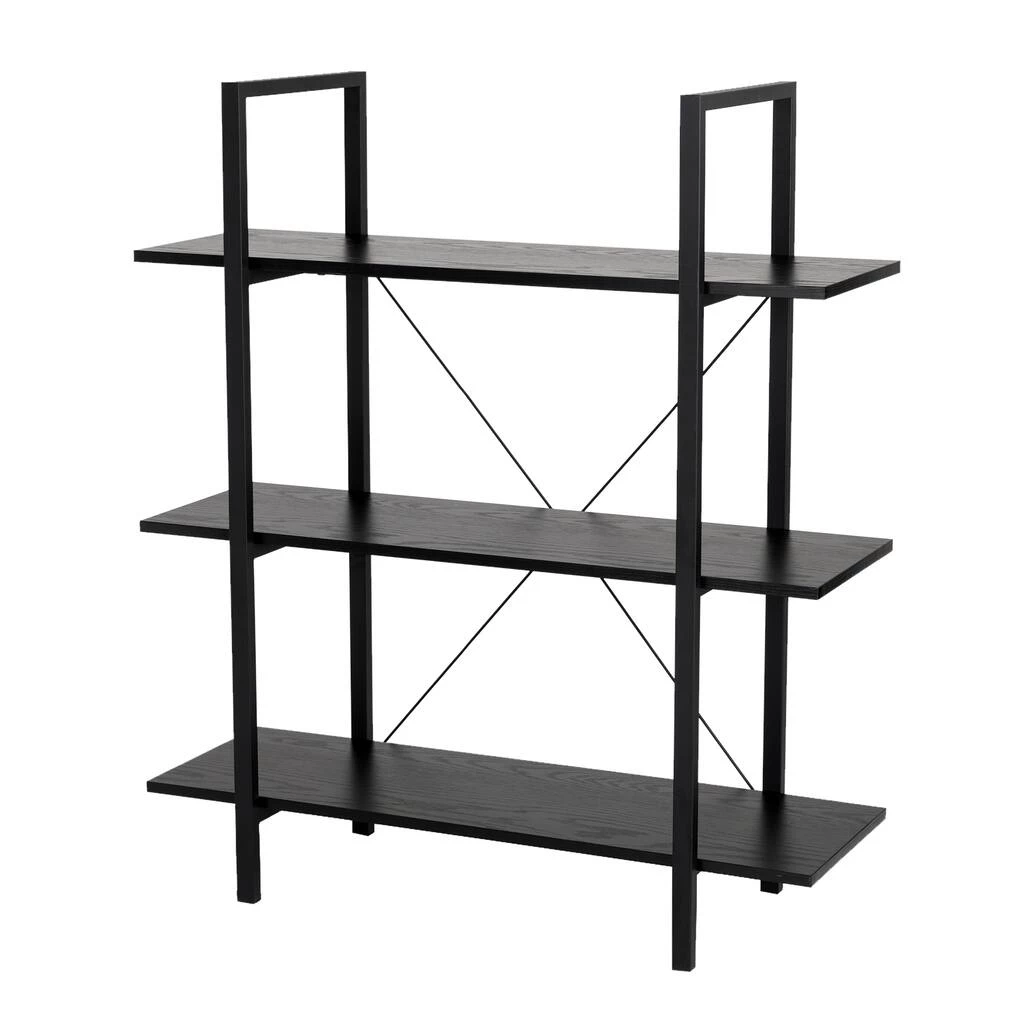 Best Pirce π Glitzhome® 41.5" Black Modern Industry 3-Tier Bookcase 𧨠3 Best Pirce π Glitzhome® 41.5" Black Modern Industry 3-Tier Bookcase π§¨