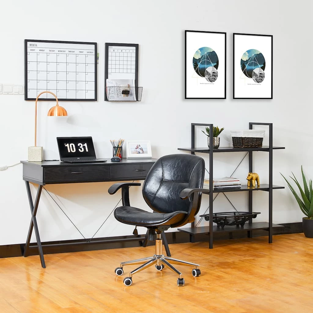 Best Pirce π Glitzhome® 41.5" Black Modern Industry 3-Tier Bookcase 𧨠5 Best Pirce π Glitzhome® 41.5" Black Modern Industry 3-Tier Bookcase 𧨠- Image 3