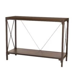 Best reviews of ✔️ Glitzhome® Modern Industry Metal Wooden Console Table ✨ -Glitzhome Sales D588458S 1 1