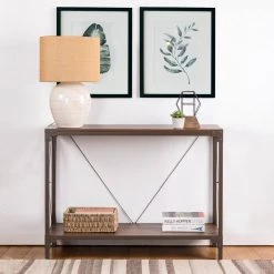 Best reviews of ✔️ Glitzhome® Modern Industry Metal Wooden Console Table ✨ -Glitzhome Sales D588458S 3
