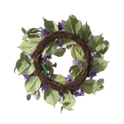 Hot Sale 🛒 Glitzhome® 22" Purple Hydrangea Wreath 🔔 -Glitzhome Sales D600053S 8