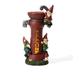 Hot Sale ⌛ Glitzhome® 16.5" Solar Water Pump Gnome Garden Statue 🧨