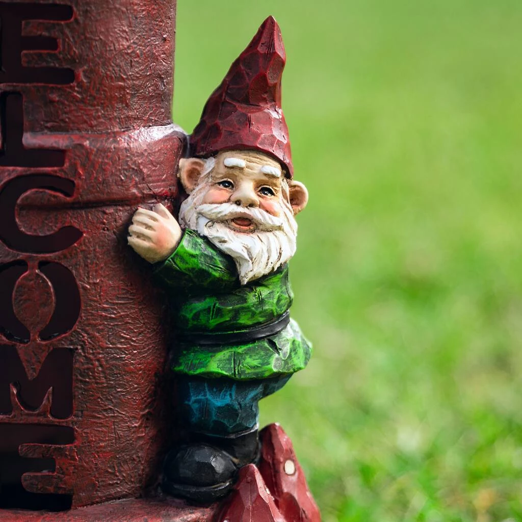 Hot Sale β Glitzhome® 16.5" Solar Water Pump Gnome Garden Statue 𧨠8 Hot Sale β Glitzhome® 16.5" Solar Water Pump Gnome Garden Statue 𧨠- Image 6