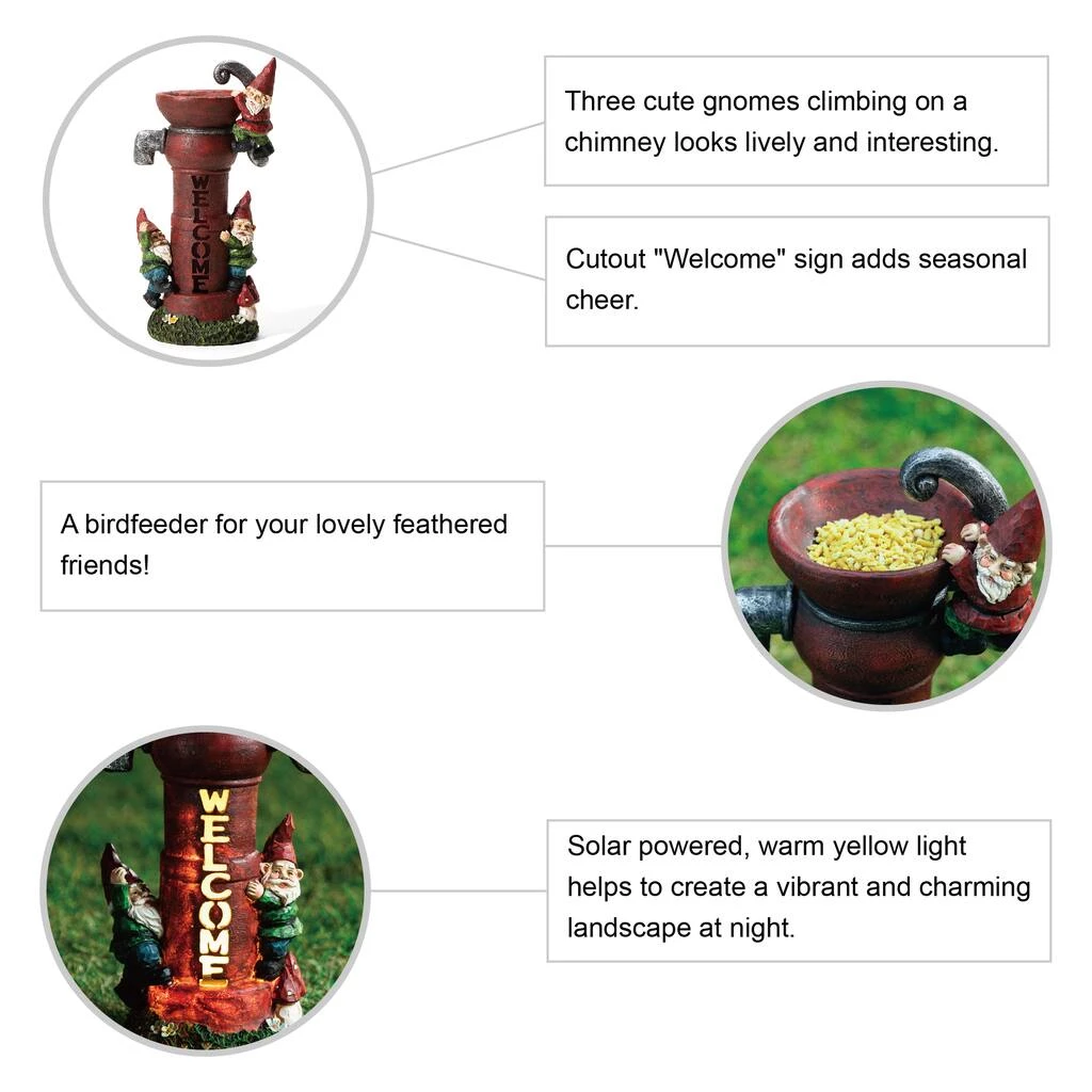 Hot Sale β Glitzhome® 16.5" Solar Water Pump Gnome Garden Statue 𧨠9 Hot Sale β Glitzhome® 16.5" Solar Water Pump Gnome Garden Statue 𧨠- Image 7