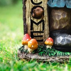 Best deal 😉 Glitzhome® 16" Solar Lamp Post Gnome Garden Statue ⌛ -Glitzhome Sales D600055S 5