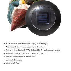 Best deal 😉 Glitzhome® 16" Solar Lamp Post Gnome Garden Statue ⌛ -Glitzhome Sales D600055S 8