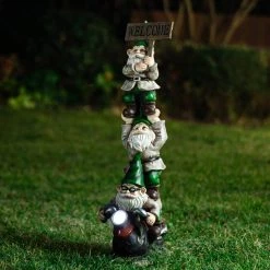 Deals ❤️ Glitzhome® 25.5" Solar Stacked Riding Gnome Garden Statue 💯 12 Deals ❤️ Glitzhome® 25.5" Solar Stacked Riding Gnome Garden Statue 💯 -Glitzhome Sales D600056S 3