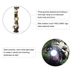 Deals ❤️ Glitzhome® 25.5" Solar Stacked Riding Gnome Garden Statue 💯 16 Deals ❤️ Glitzhome® 25.5" Solar Stacked Riding Gnome Garden Statue 💯 -Glitzhome Sales D600056S 7