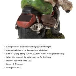 Deals ❤️ Glitzhome® 25.5" Solar Stacked Riding Gnome Garden Statue 💯 17 Deals ❤️ Glitzhome® 25.5" Solar Stacked Riding Gnome Garden Statue 💯 -Glitzhome Sales D600056S 8