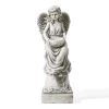 New ✨ Glitzhome® 31" Angel Garden Bird Feeder Statue 🎁 -Glitzhome Sales D600059S 1