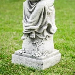 New ✨ Glitzhome® 31" Angel Garden Bird Feeder Statue 🎁 -Glitzhome Sales D600059S 6