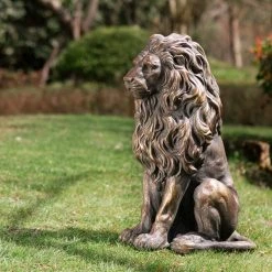 Budget ✨ Glitzhome® 21" Guardian Standing Lion Statue 🔔 -Glitzhome Sales D600060S 3